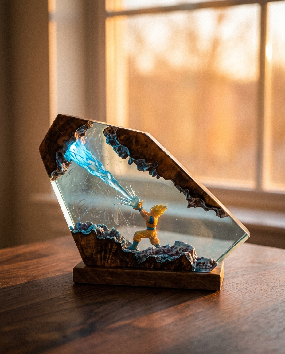 Kamehame Wave | Handcrafted Resin Art