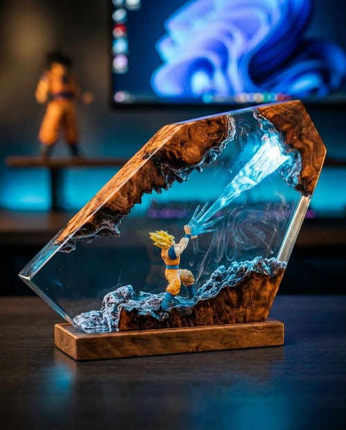 Kamehame Wave | Handcrafted Resin Art