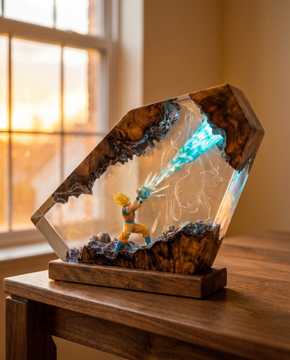 Kamehame Wave | Handcrafted Resin Art