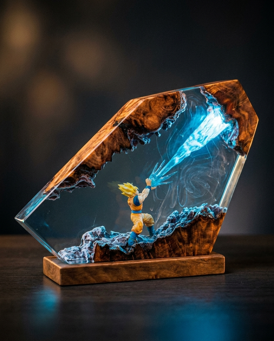 Kamehame Wave | Handcrafted Resin Art